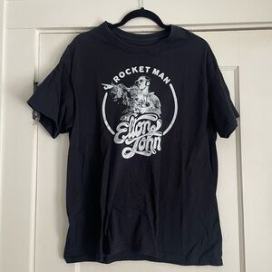 Rocket Man Graphic Black T-Shirt